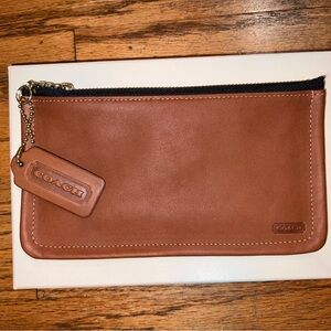 Coach Brown Leather Case Clutch